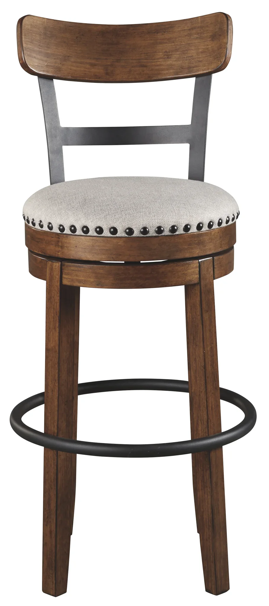 Valebeck - Brown - Tall Uph Swivel Barstool - Image 3