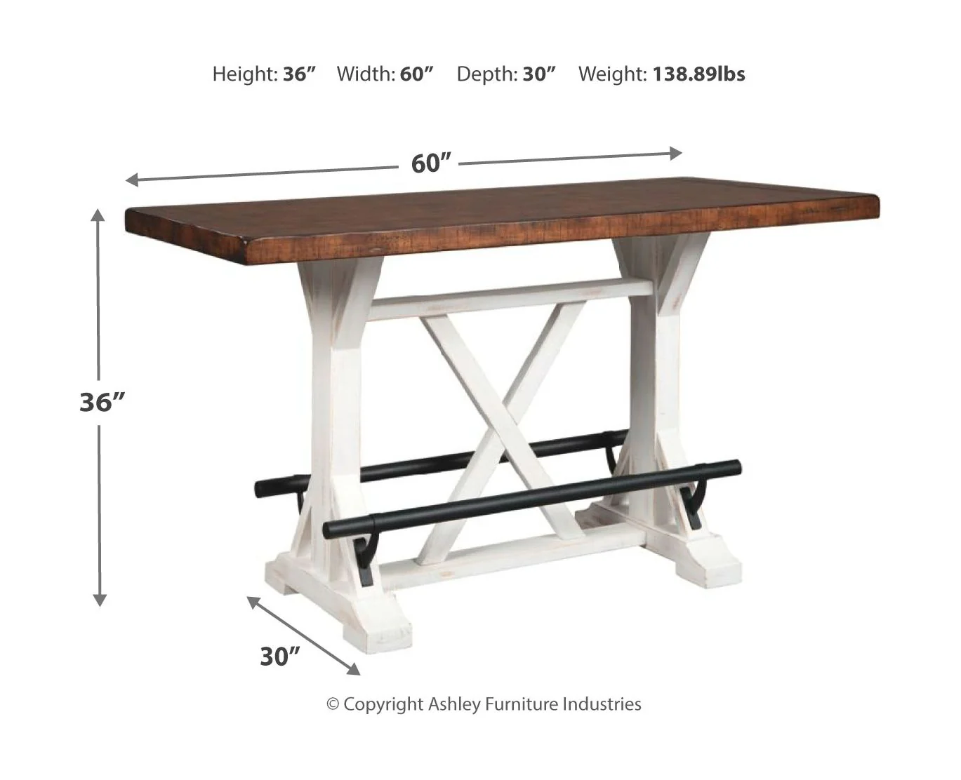 Valebeck - White - 6 Pc. - Counter Table, 4 Barstools, Server - Image 3