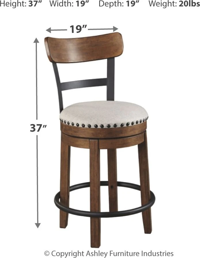 Valebeck - White - 6 Pc. - Counter Table, 4 Counter Barstools, Server - Image 4