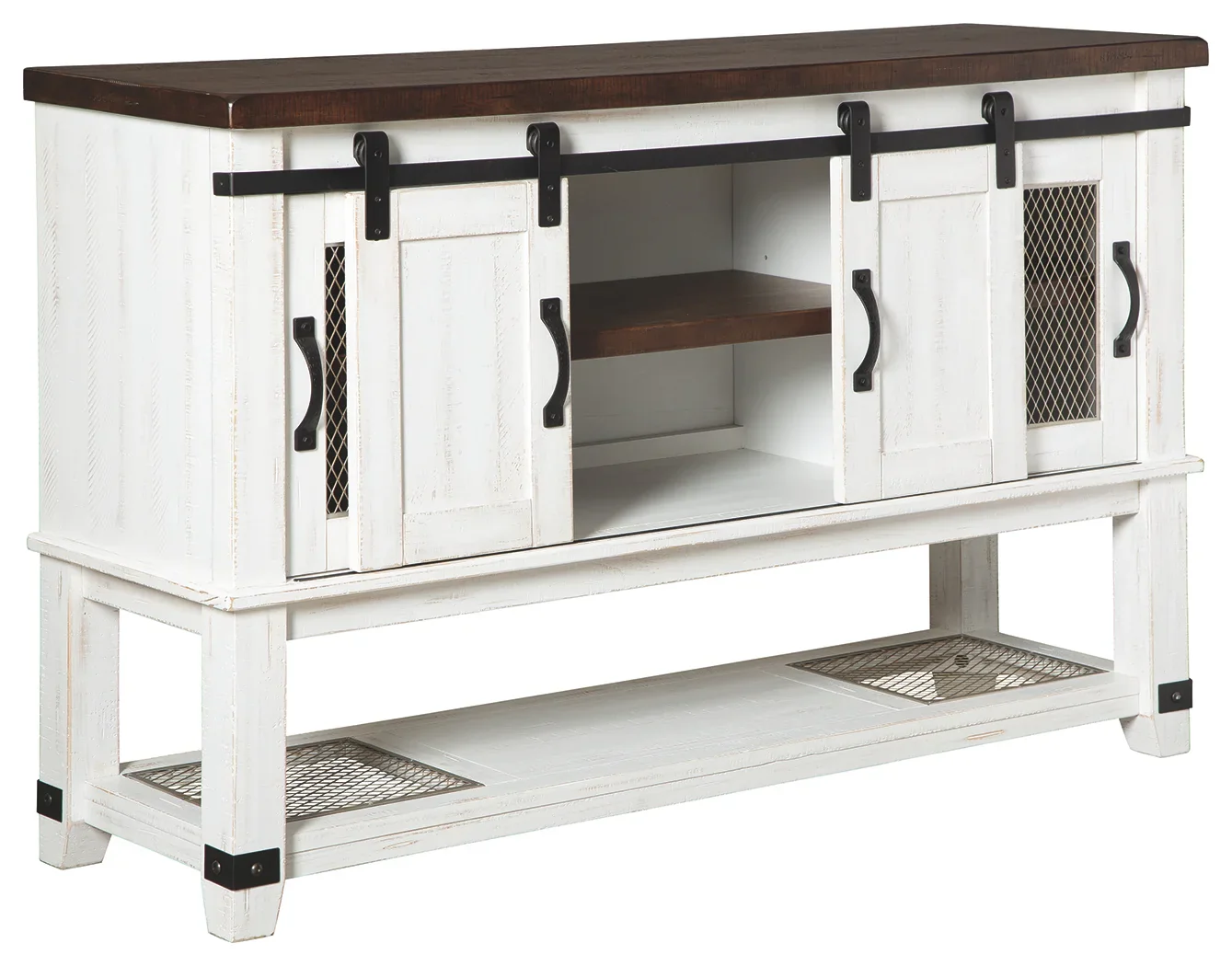 Valebeck - White / Brown - Dining Room Server - Image 3