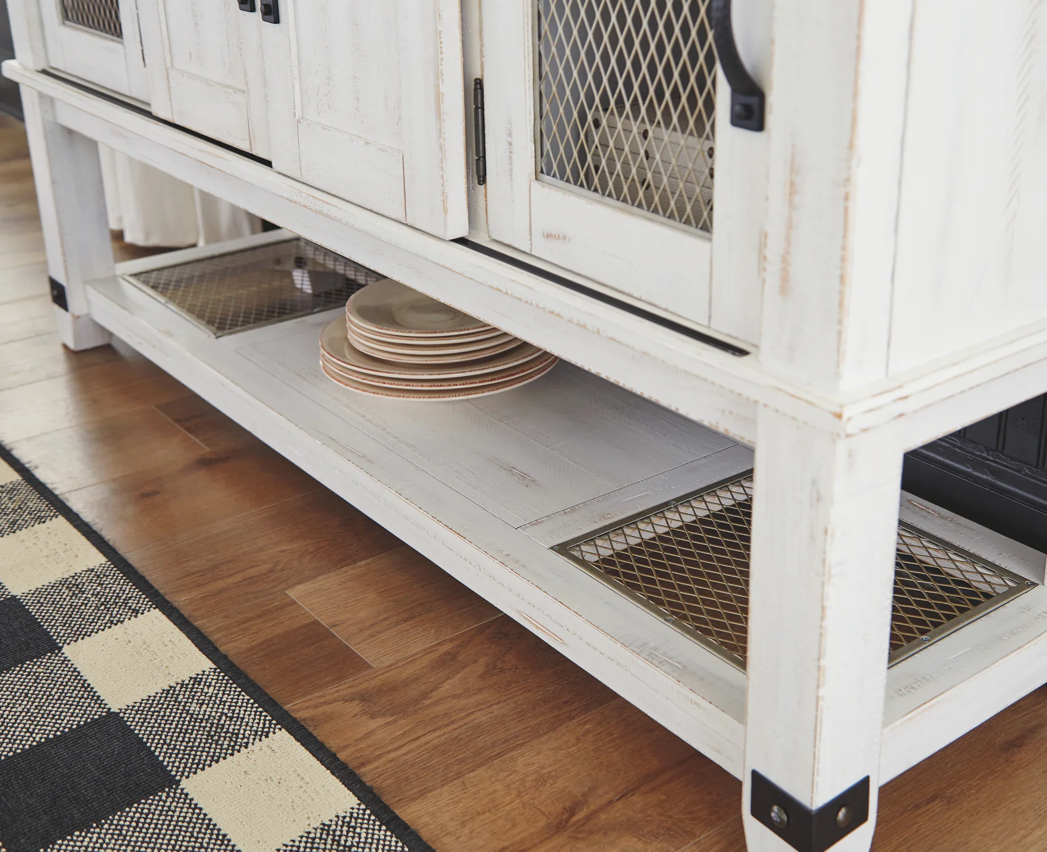 Valebeck - White / Brown - Dining Room Server - Image 7