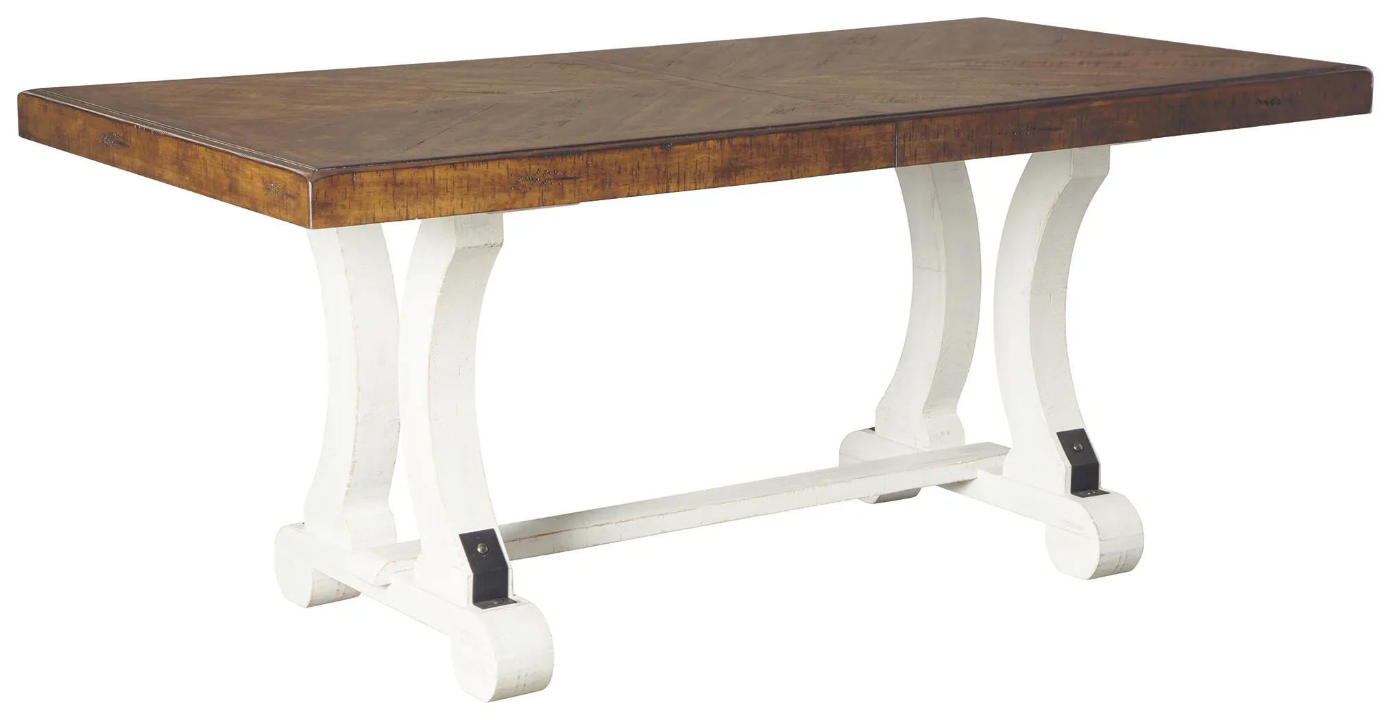 Valebeck - White / Brown - Rectangular Dining Room Table - Image 6