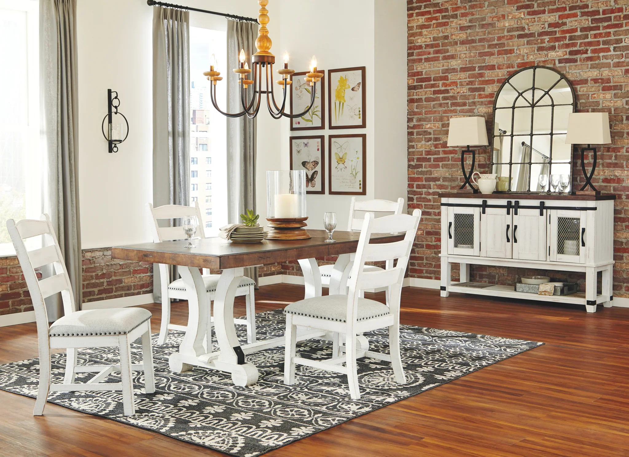 Valebeck - White / Brown - Rectangular Dining Room Table - Image 7