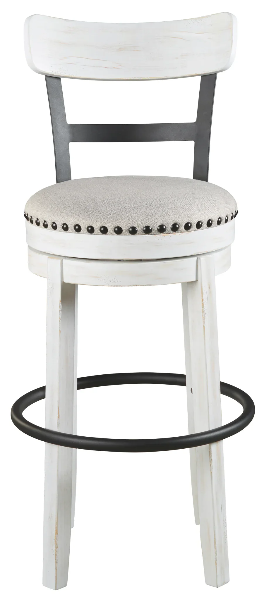 Valebeck - White - Tall Uph Swivel Barstool - Image 3