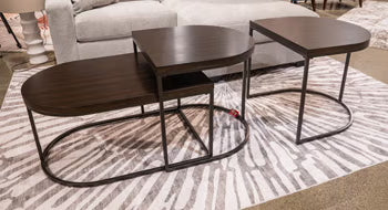 Vanmore - Dark Brown - Occasional Table Set (Set of 3)