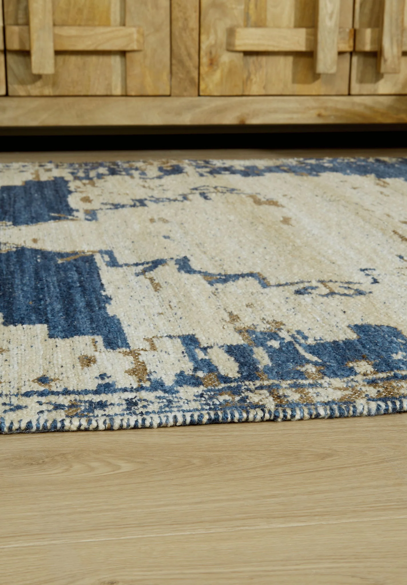 Varnler - Blue / Brown / Tan - Large Rug - 8' x 10' - Image 2