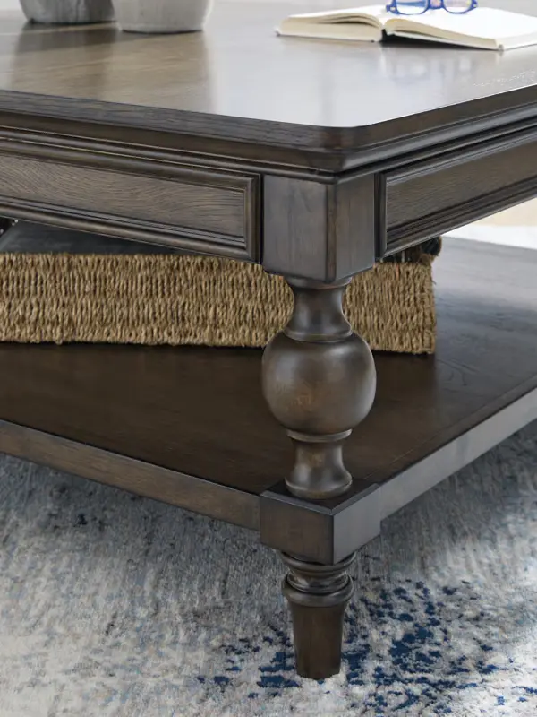 Veramond - Dark Brown - Square Cocktail Table - Image 5