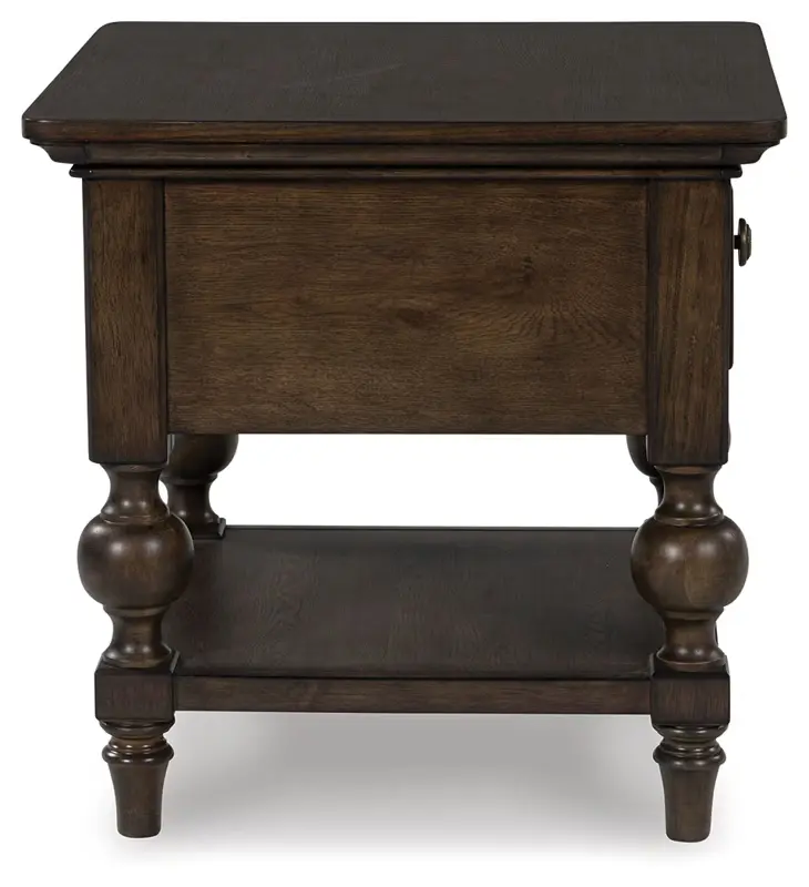 Veramond - Dark Brown - Square End Table - Image 5