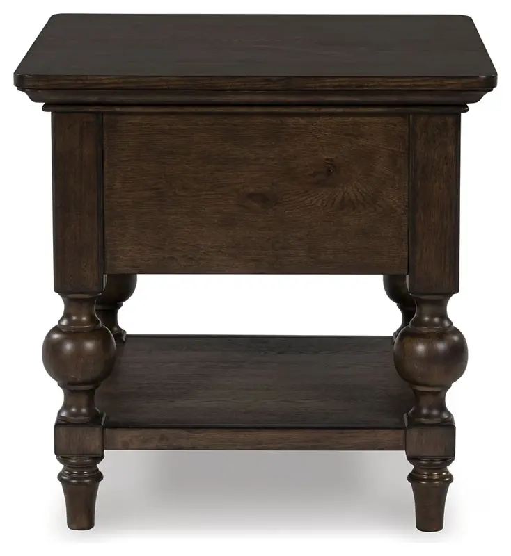 Veramond - Dark Brown - Square End Table - Image 6