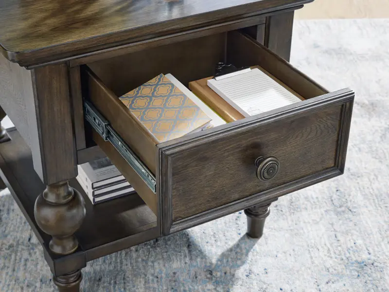 Veramond - Dark Brown - Square End Table - Image 8