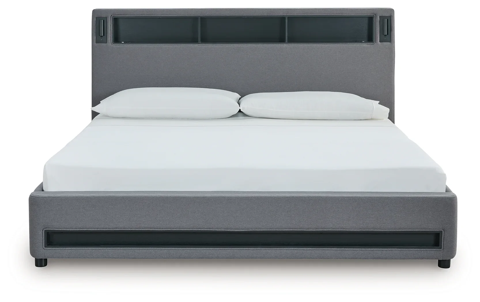 Verishaw - Gray - King Upholstered Bed - Image 3