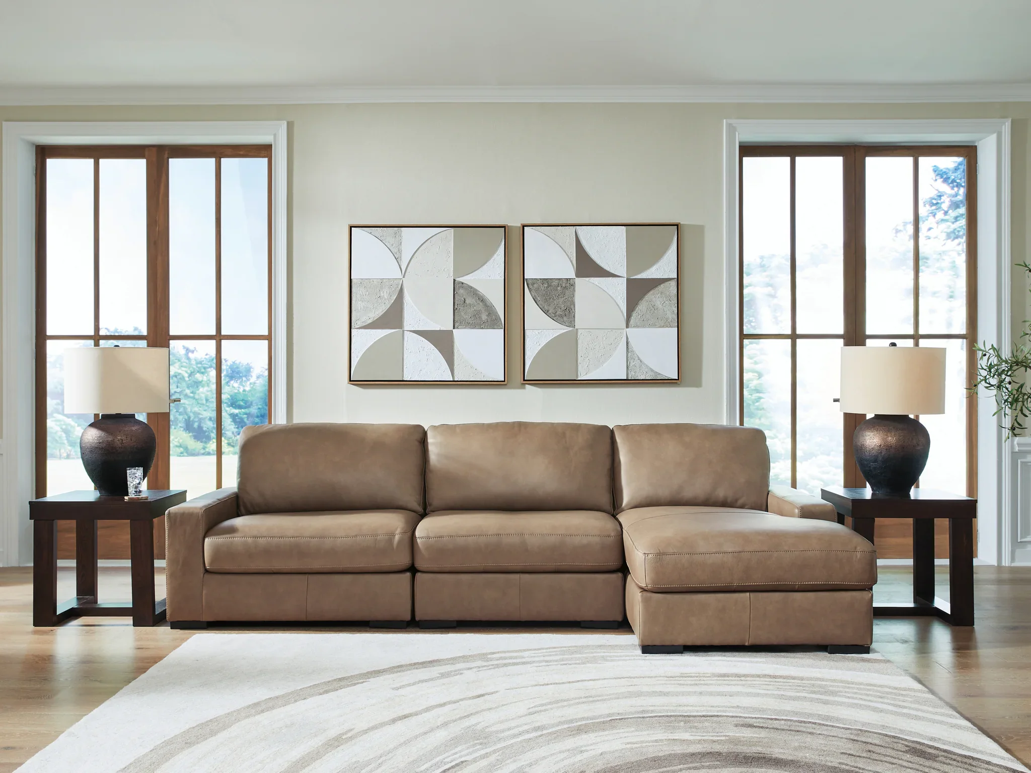 Veronella - 3-Piece Sectional With RAF Corner Chaise - Sahara - Image 2