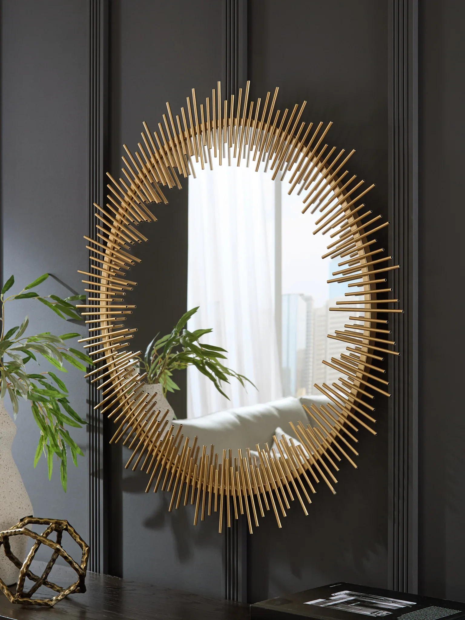 Wainport - Gold Finish - Accent Mirror - Image 2
