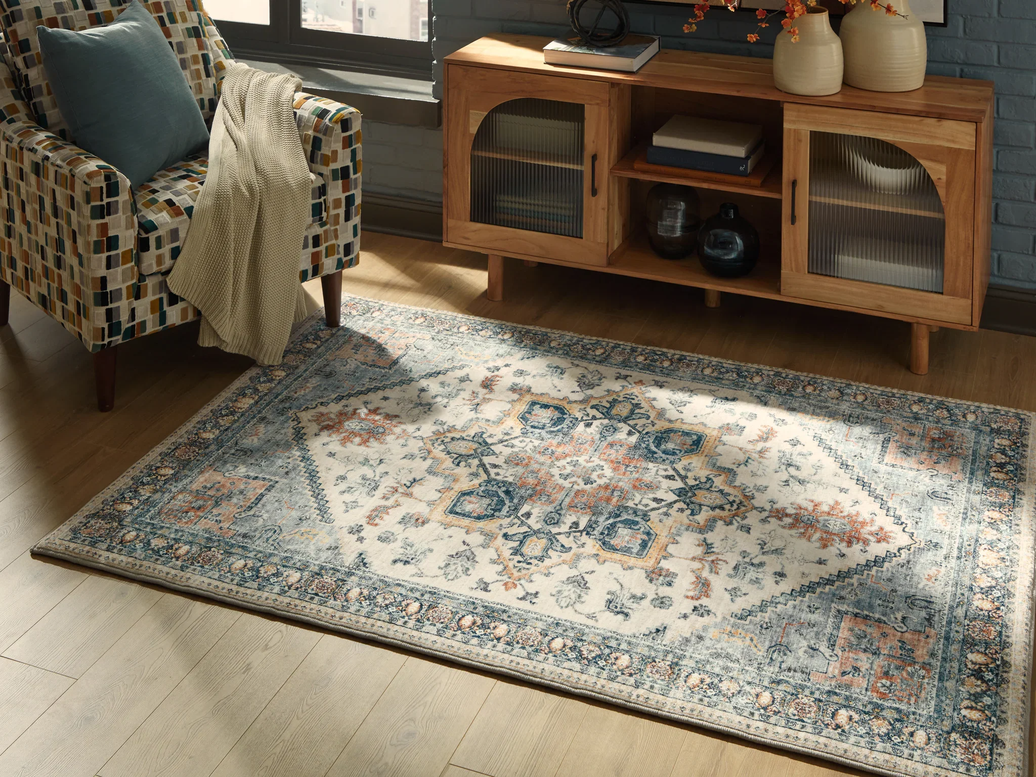 Wallney - Multi - Medium Rug - 5' x 7' - Image 2