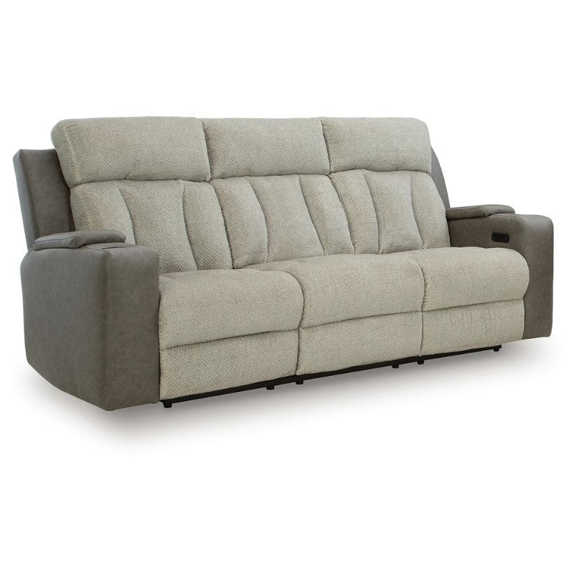 WhipLash - Sisal - Power Reclining Sofa With Adj Headrest