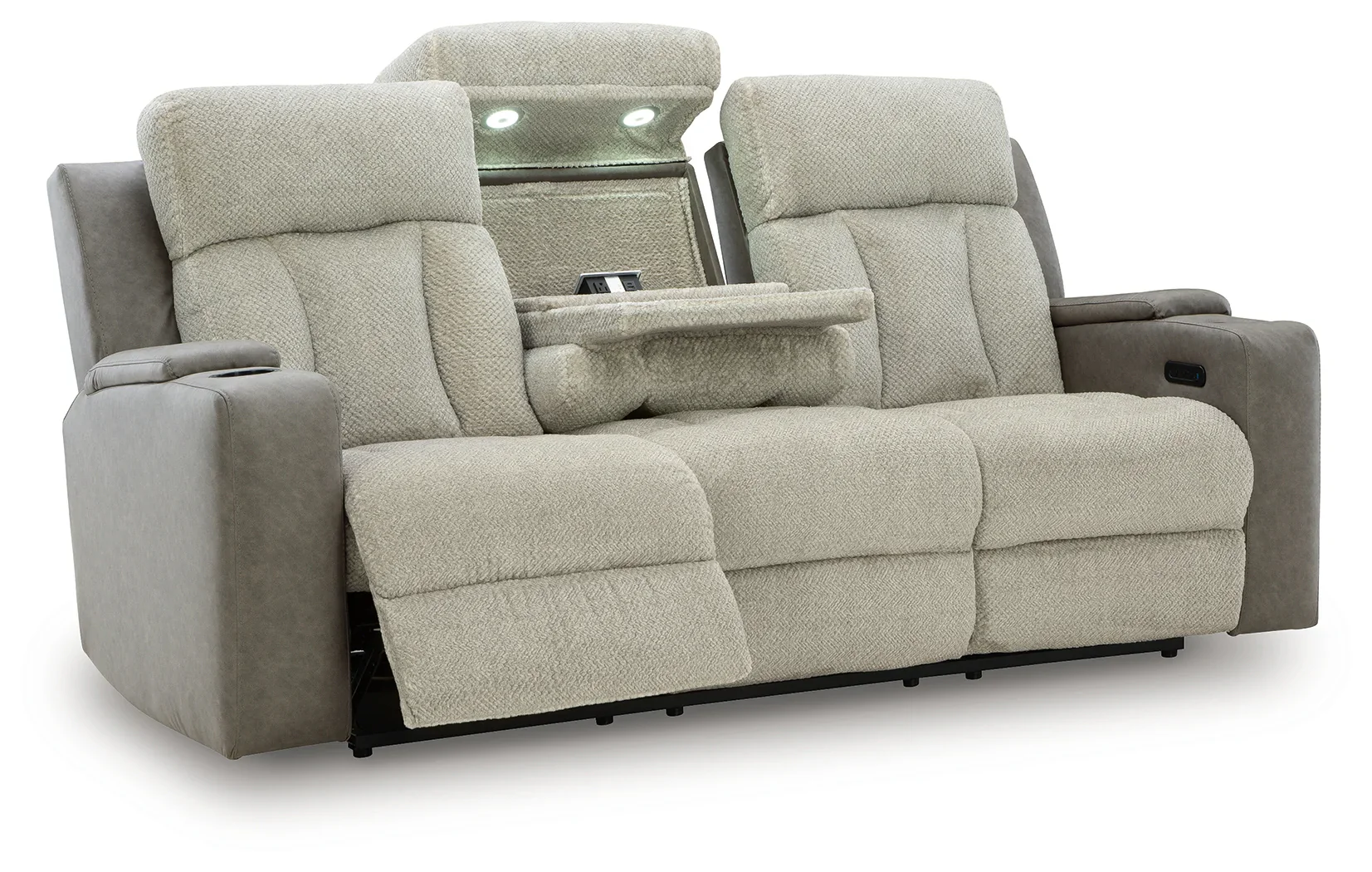 WhipLash - Sisal - Power Reclining Sofa With Adj Headrest - Image 3
