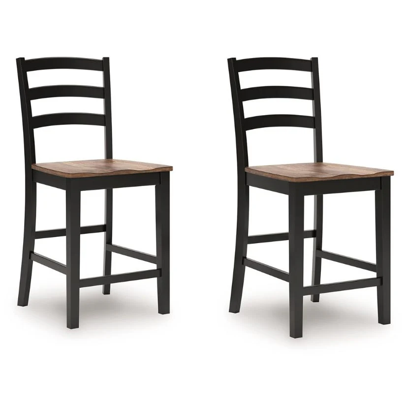 Wildenauer - Brown / Black - Barstool (Set of 2) - Image 3