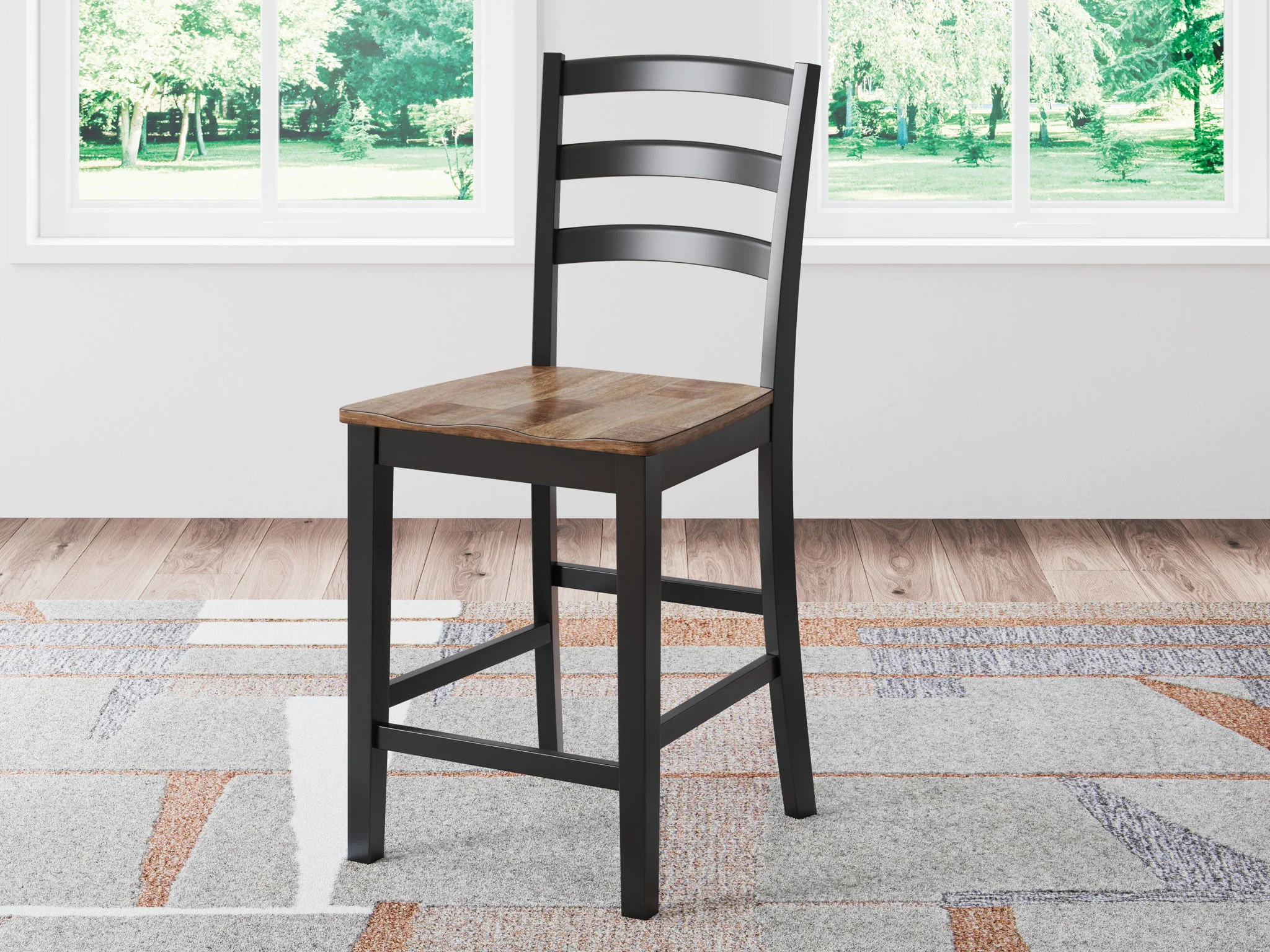 Wildenauer - Brown / Black - Barstool (Set of 2) - Image 4