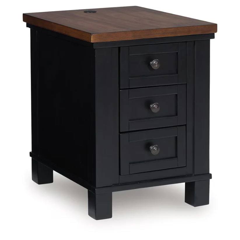 Wildenauer - Brown / Black - Chair Side End Table