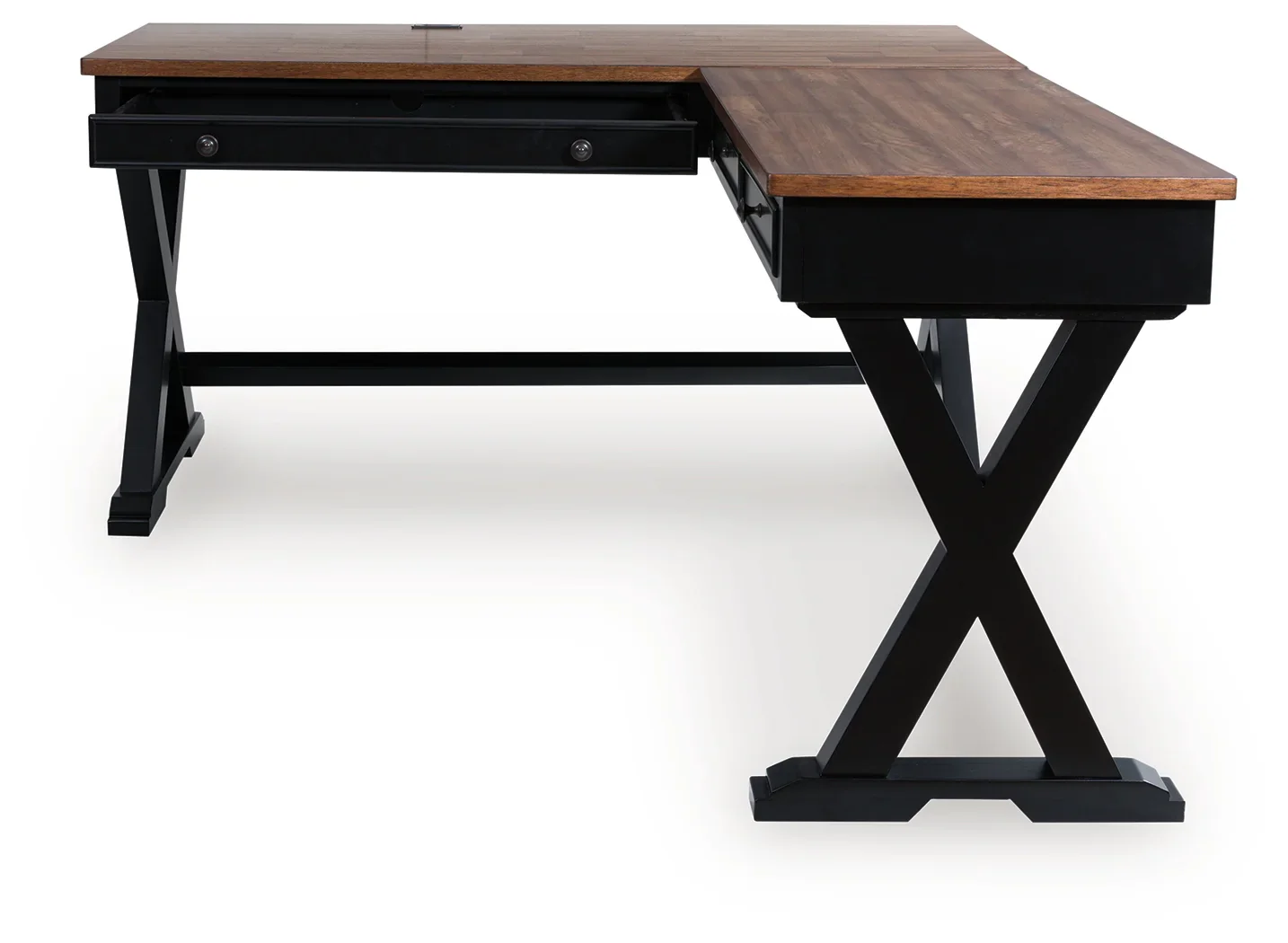 Wildenauer - Brown / Black - Home Office Desk And Return - Image 5