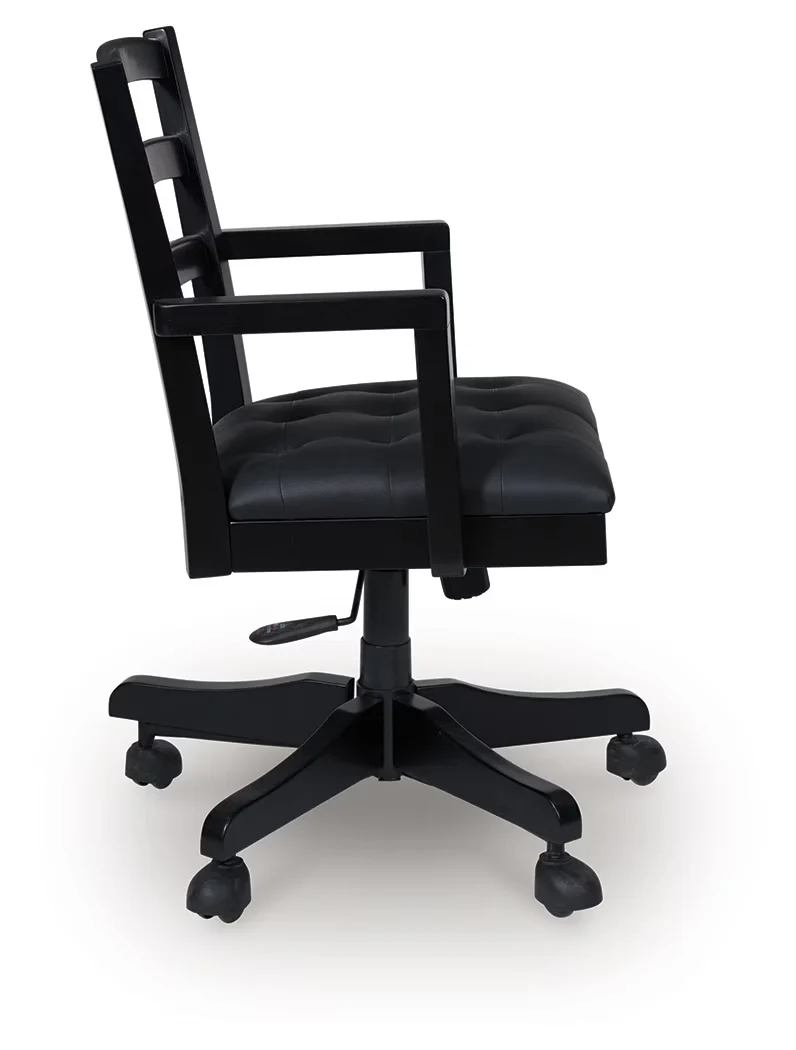 Wildenauer - Brown / Black - Home Office Swivel Desk Chair - Image 3