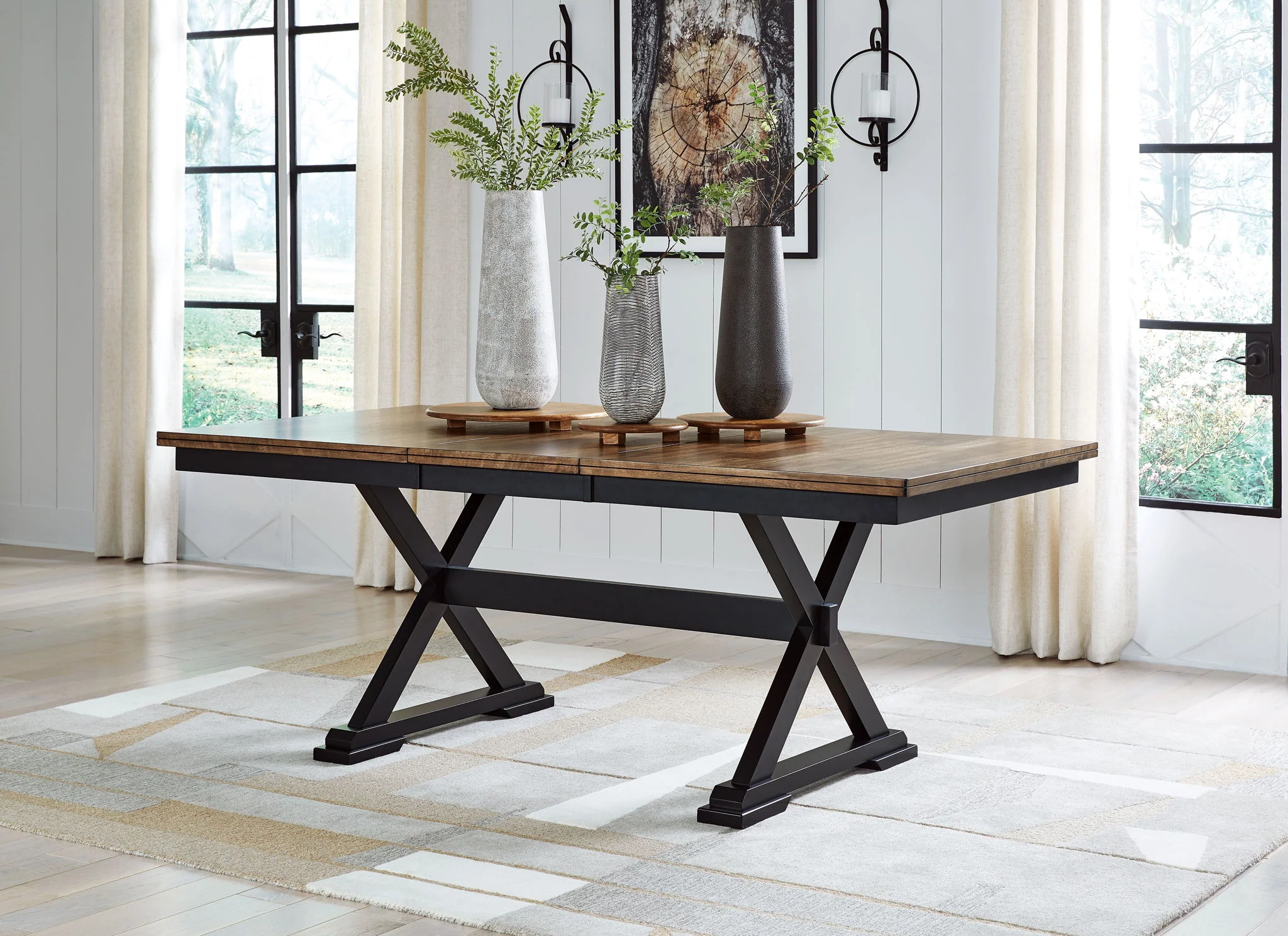 Wildenauer - Brown / Black - Rectangular Dining Extension Table Table - Image 2