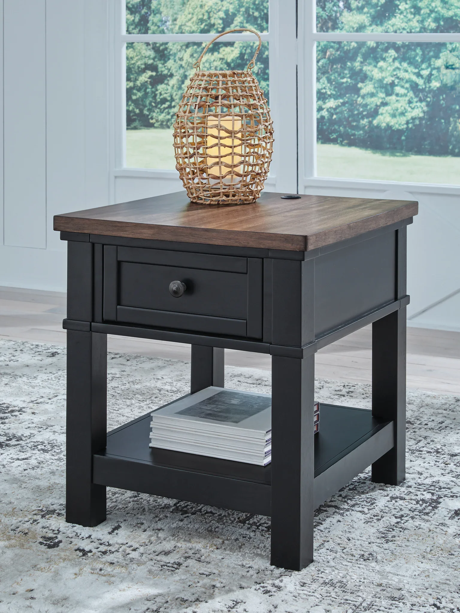Wildenauer - Brown / Black - Rectangular End Table - Image 2