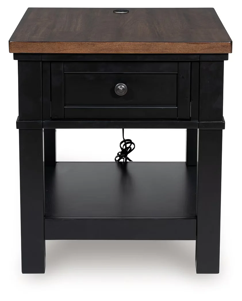 Wildenauer - Brown / Black - Rectangular End Table - Image 7