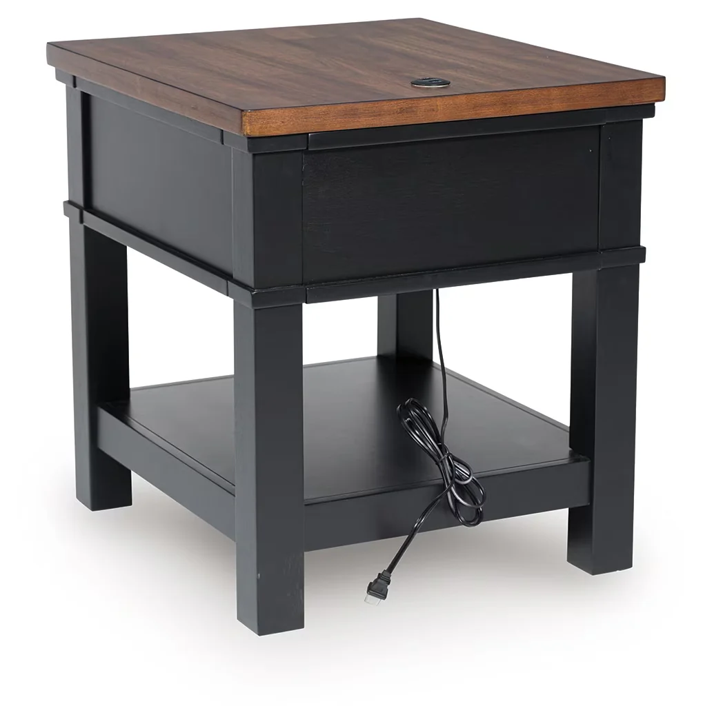 Wildenauer - Brown / Black - Rectangular End Table - Image 8