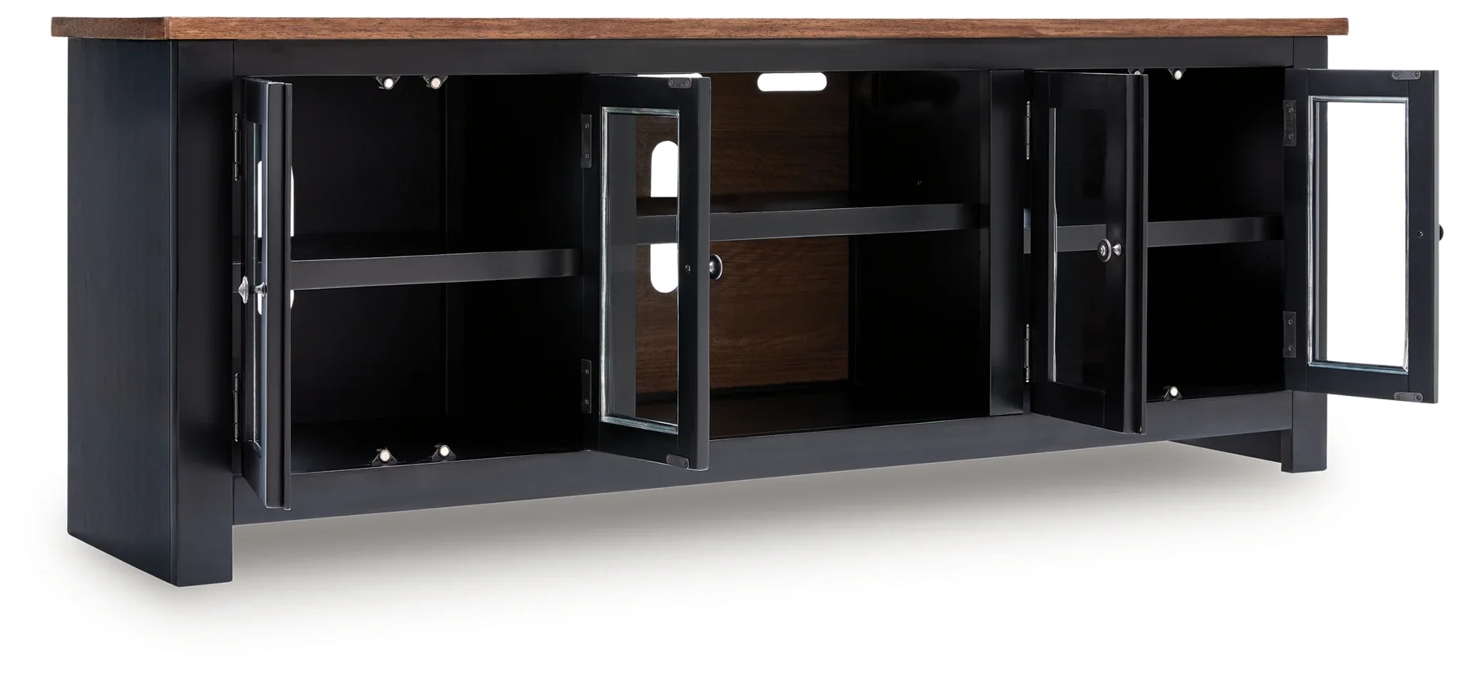 Wildenauer - Brown / Black - XL TV Stand With Fireplace Option - Image 3