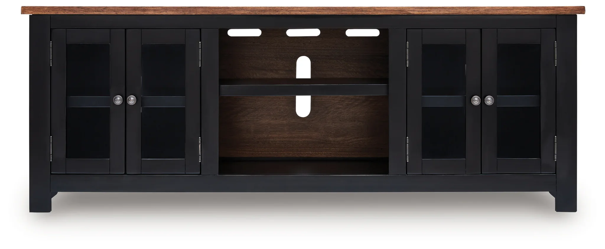 Wildenauer - Brown / Black - XL TV Stand With Fireplace Option - Image 4