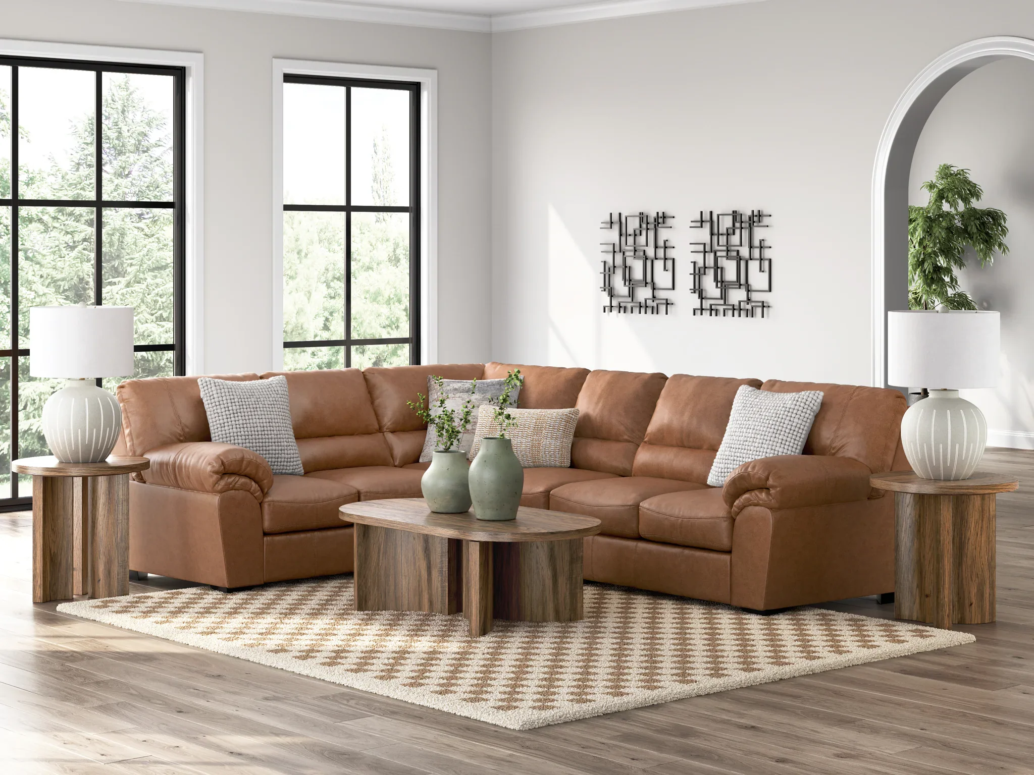 WillowBend - Caramel - 3-Piece Sectional With LAF Sofa - Image 2