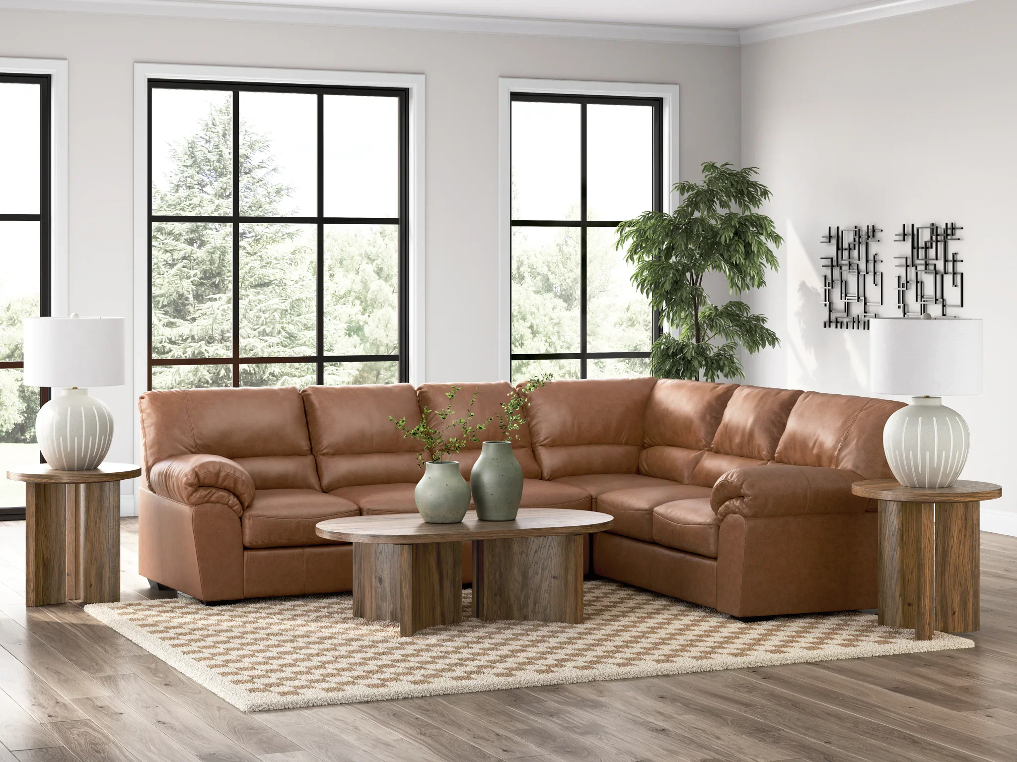 WillowBend - Caramel - 3-Piece Sectional With RAF Sofa - Image 2