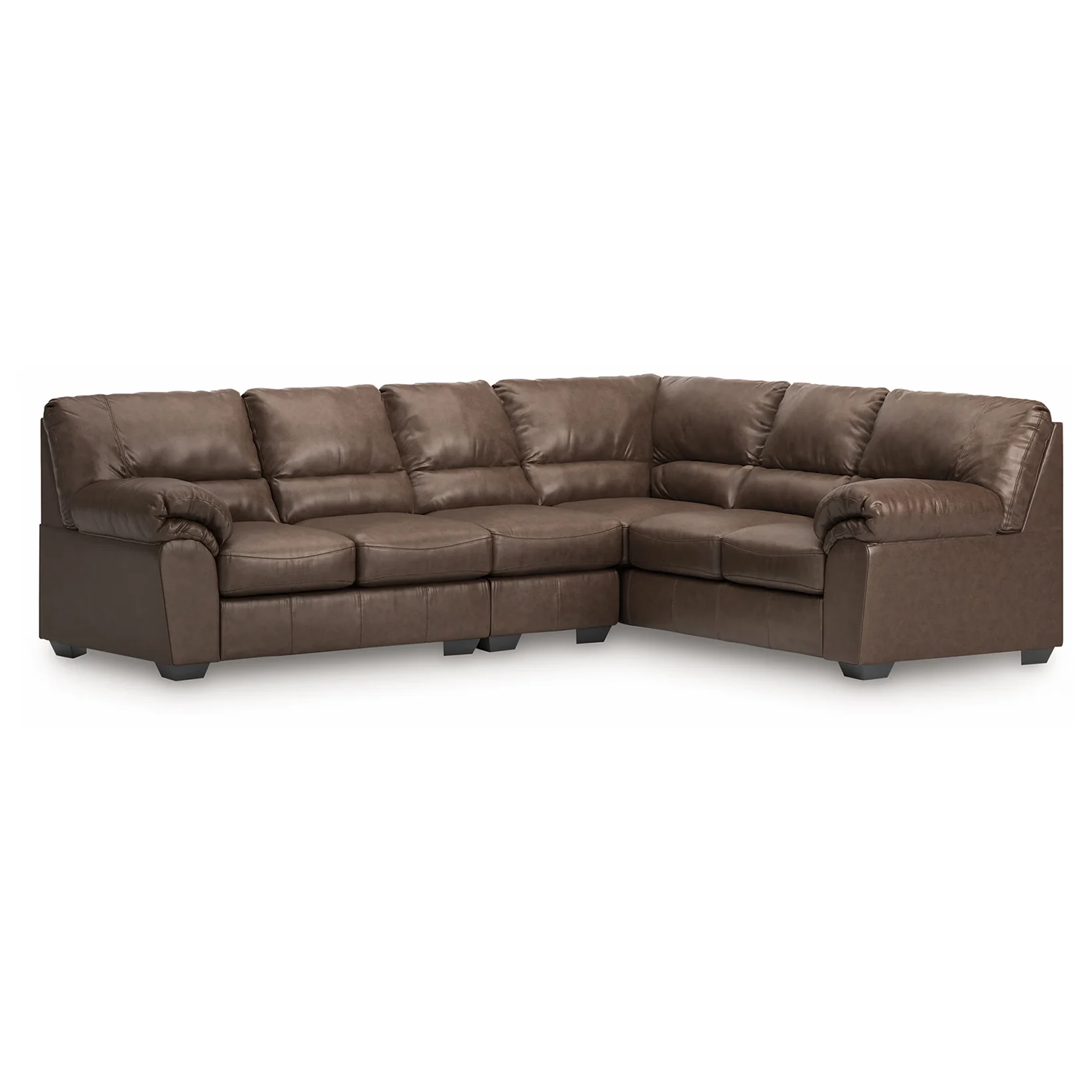 WillowBend - Umber - 3-Piece Sectional With RAF Sofa With Corner Wedge