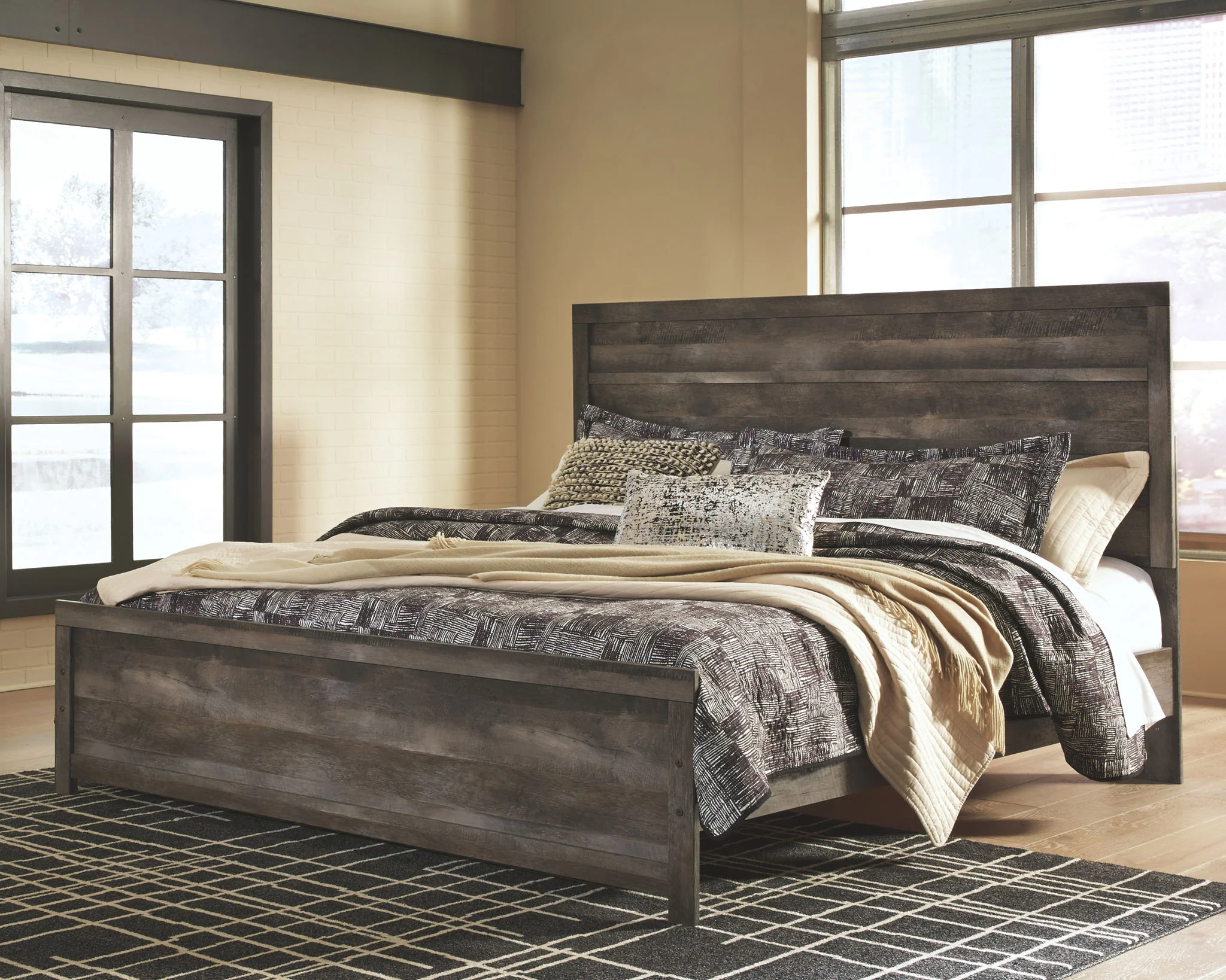 Wynnlow - Gray - King Panel Bed - Image 2