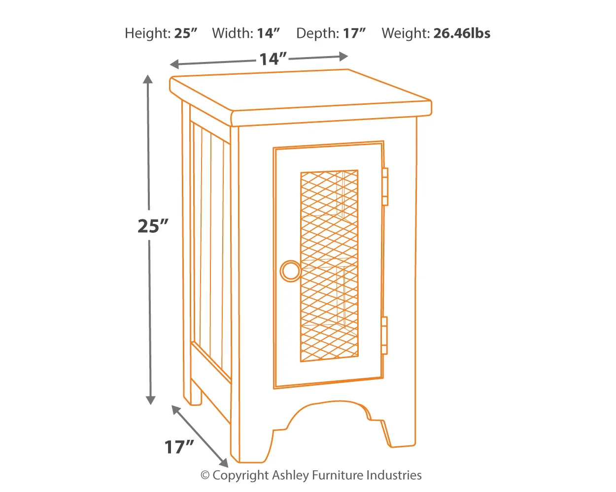Wystfield - White / Brown - Chair Side End Table - Image 3