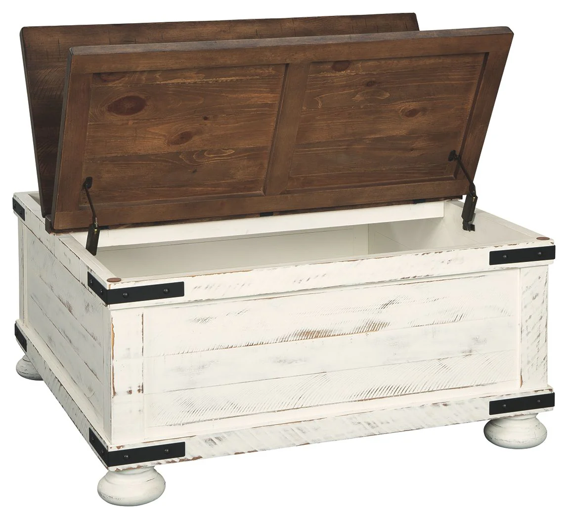 Wystfield - White / Brown - Cocktail Table With Storage - Image 5