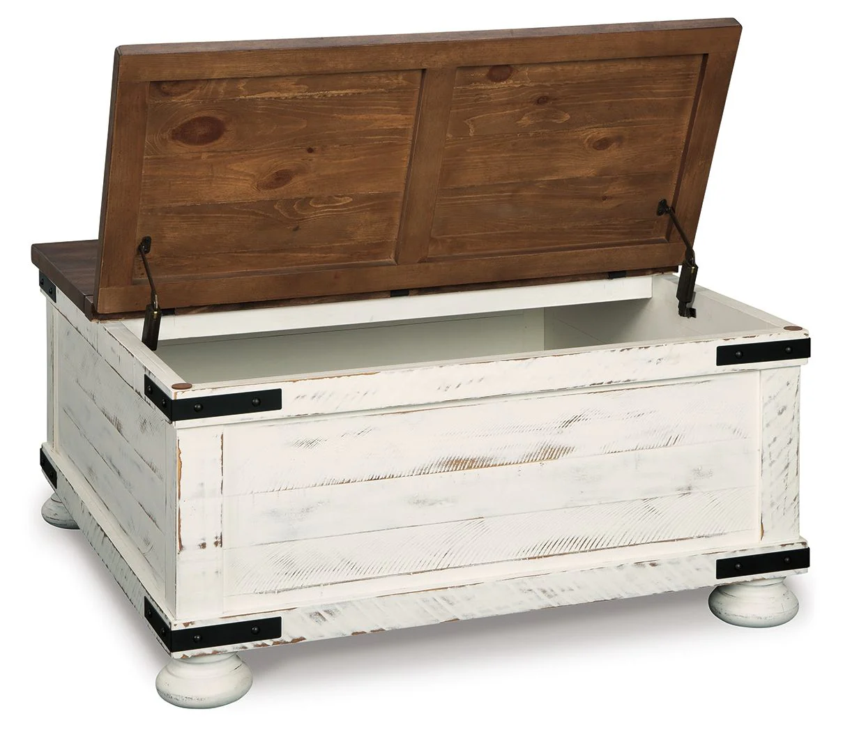 Wystfield - White / Brown - Cocktail Table With Storage - Image 6