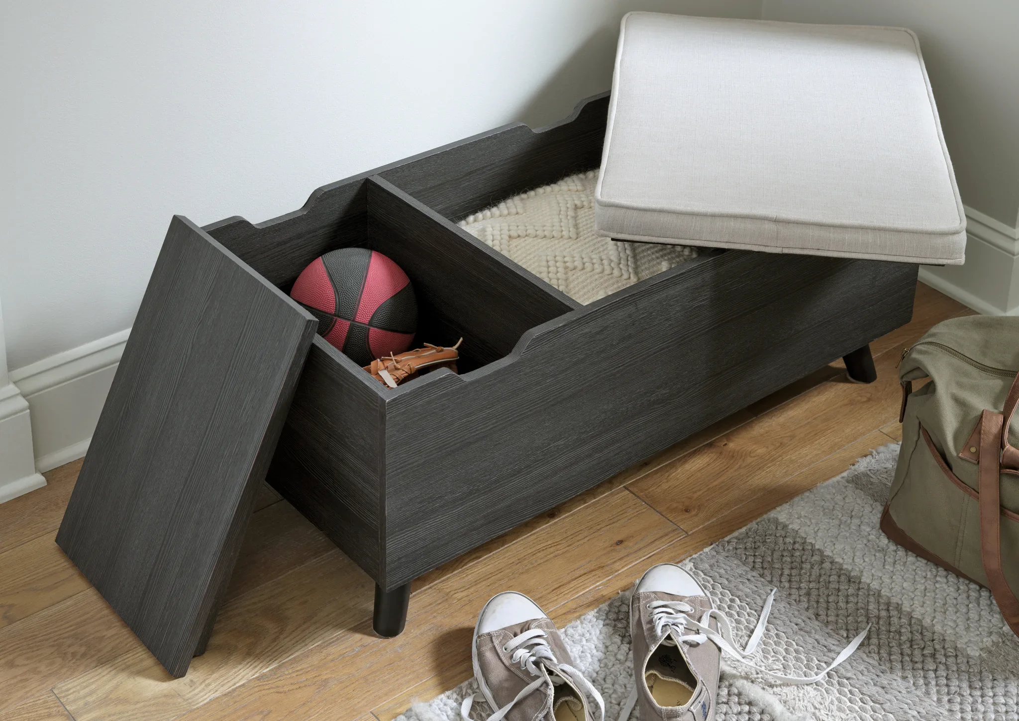 Yarlow - Dark Gray - Storage Bench - Image 6