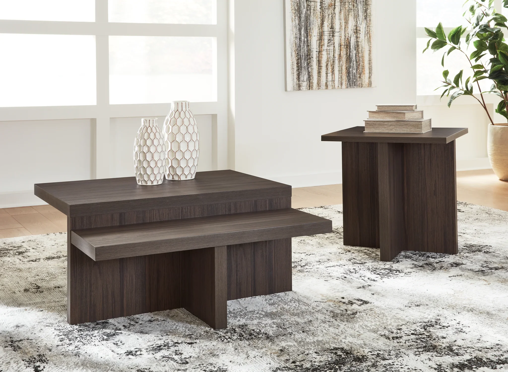 Zendex - Brown - Occasional Table Set (Set of 2) - Image 2