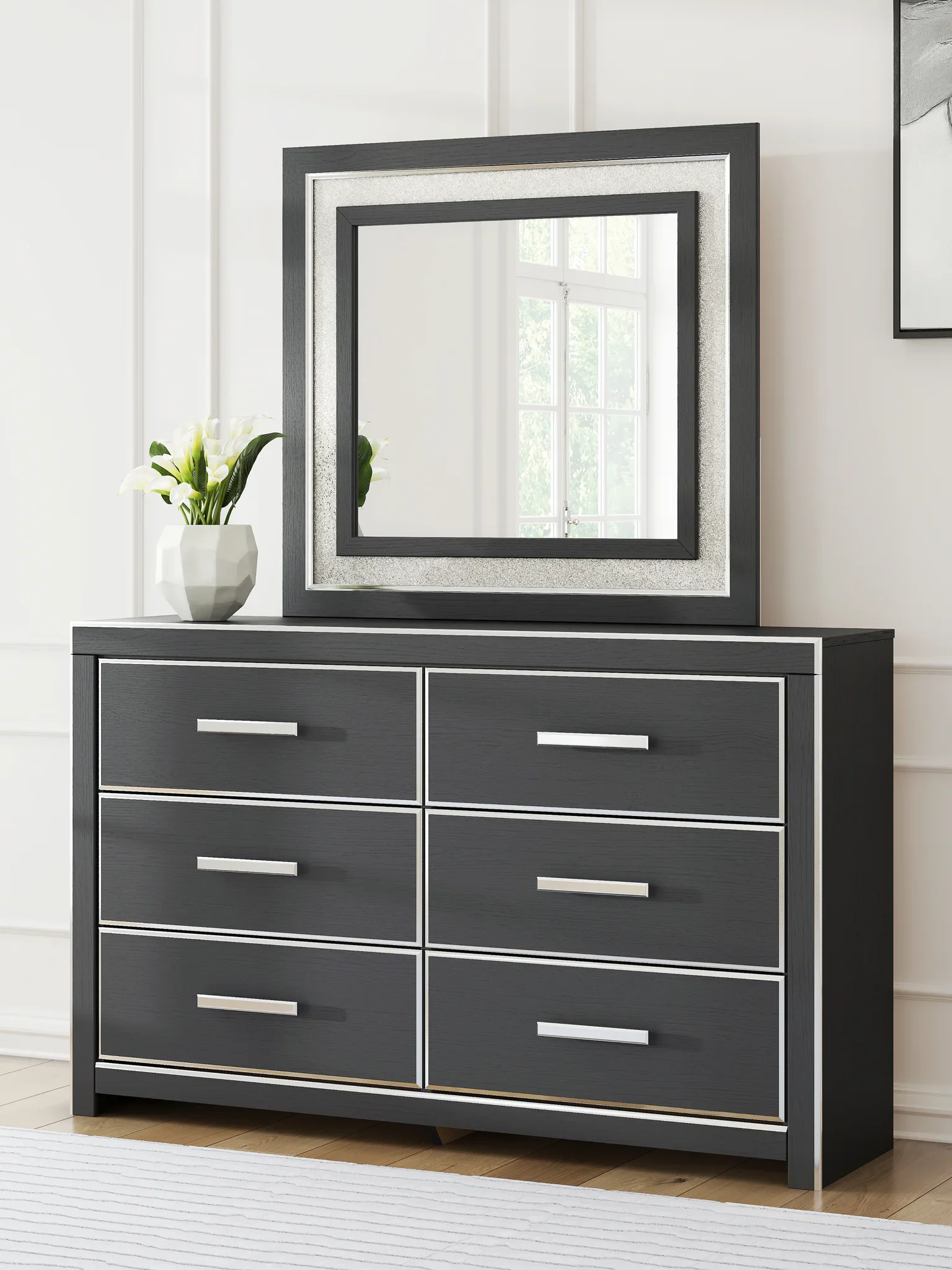 Zuraleus - Dresser And Mirror - Black - Image 2