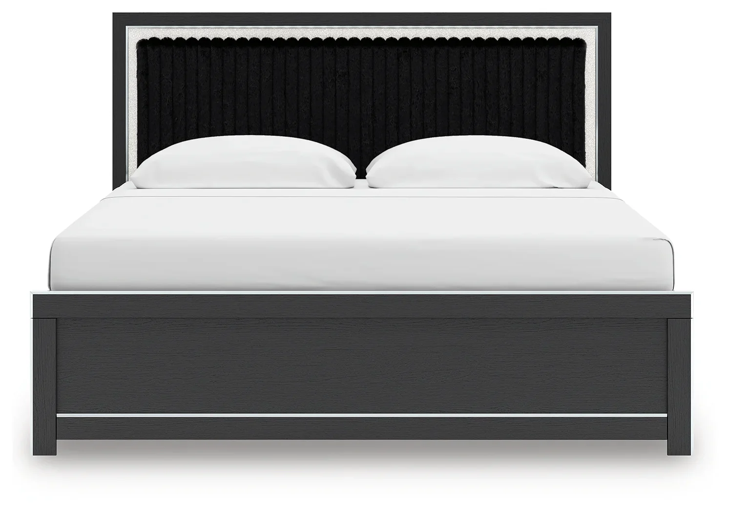 Zuraleus - King Upholstered Panel Bed - Black - Image 3